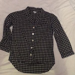 Steven Alan Black and White Flannel Buttondown